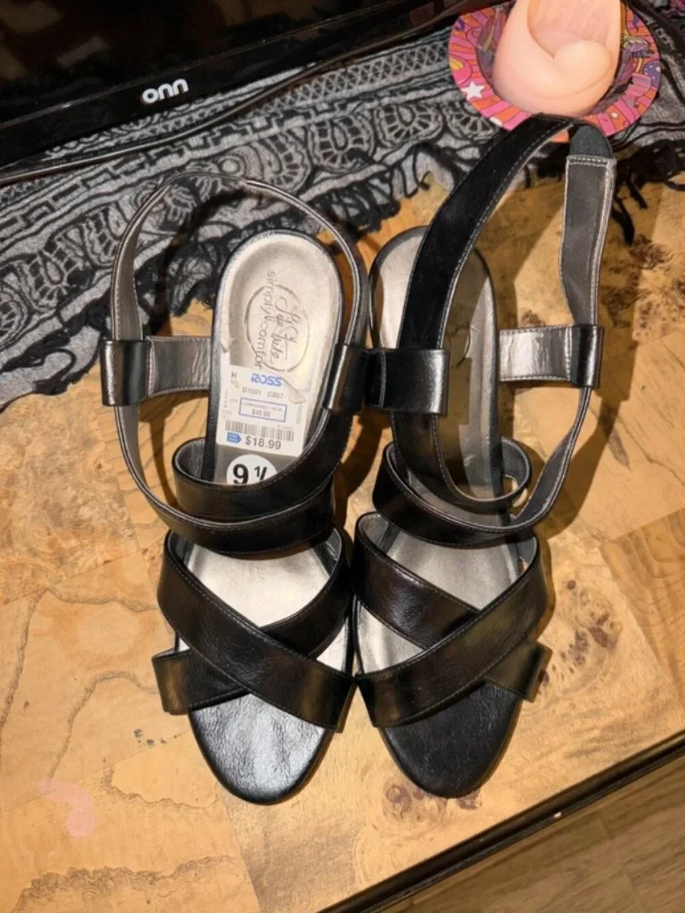 NWT Black LifeStride Strappy Open Toed Heels